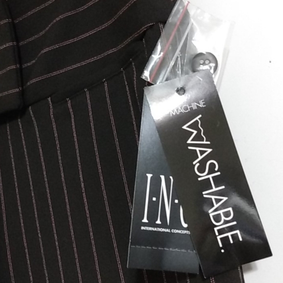 INC INTERNATIONAL CONCEPTS NWT BROWN & PINK STRIPE WIDE LEG PANTS SIZE 4 - Picture 11 of 12